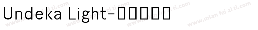 Undeka Light字体转换